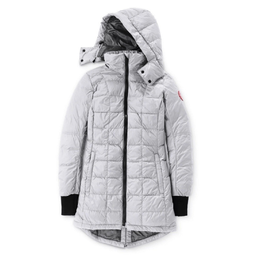 Canada Goose Women's Ellison Down Jacket Packable XL Light Grey Pre Owned
